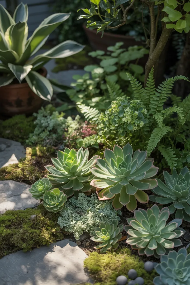 Vielseitige Bodendecker mit unterschiedlichen Farben und Texturen, die in schattigen sowie sonnigen Bereichen gedeihen und pflegeleichte Akzente im Garten setzen.