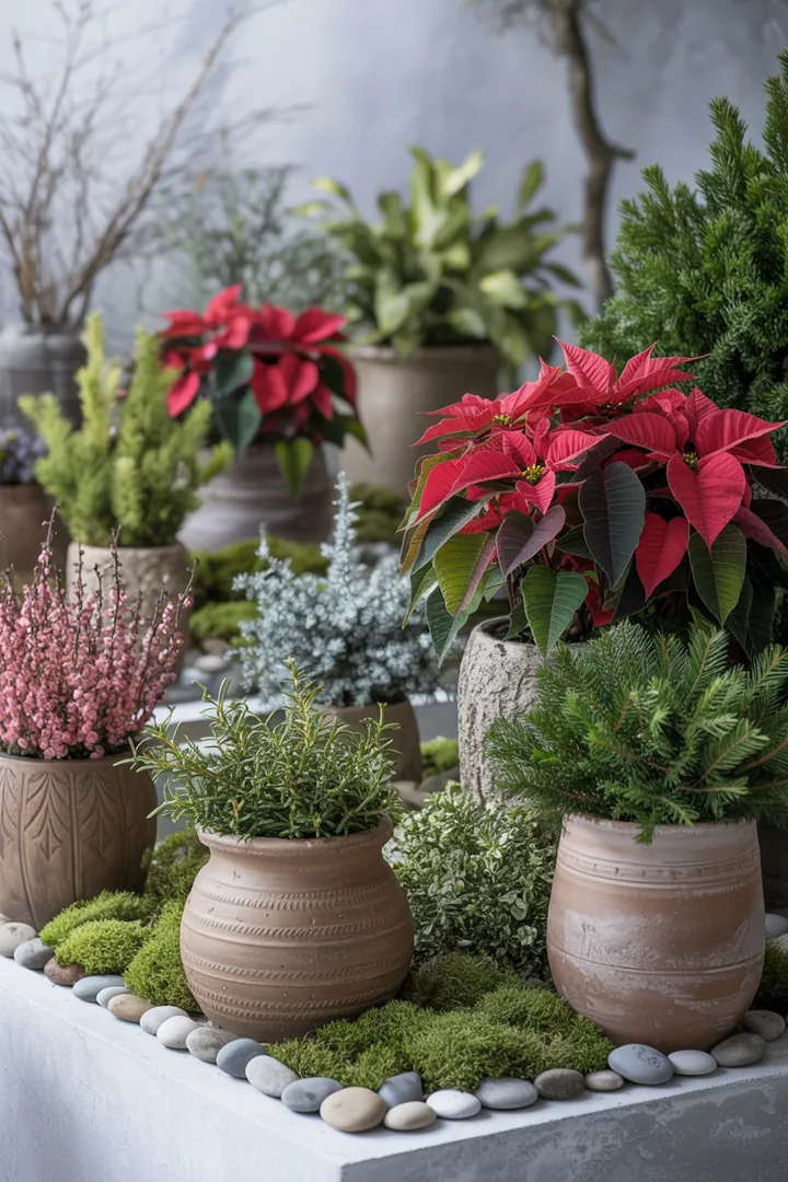 Bunt blühende Wintergartenpflanzen, die Robustheit und Pflegeleichtigkeit vereinen, darunter duftende mediterrane Arten und kompakte Bodendecker für lebendige Akzente.