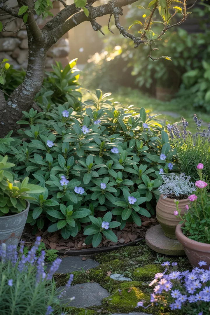 Vielseitige winterblühende Gartenpflanzen mit robusten Eigenschaften, die in verschiedenen Farben und Texturen harmonisch zusammenwirken. Ideal für pflegeleichte und trockene Standorte.