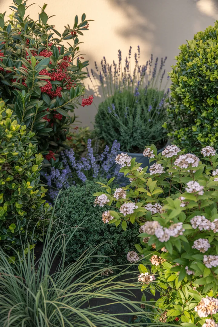 Vielfältige Pflanzen mit attraktiven Blättern und Blüten, ideal für Gärten, von duftenden Sträuchern bis zu farbenfrohen, immergrünen Varianten.