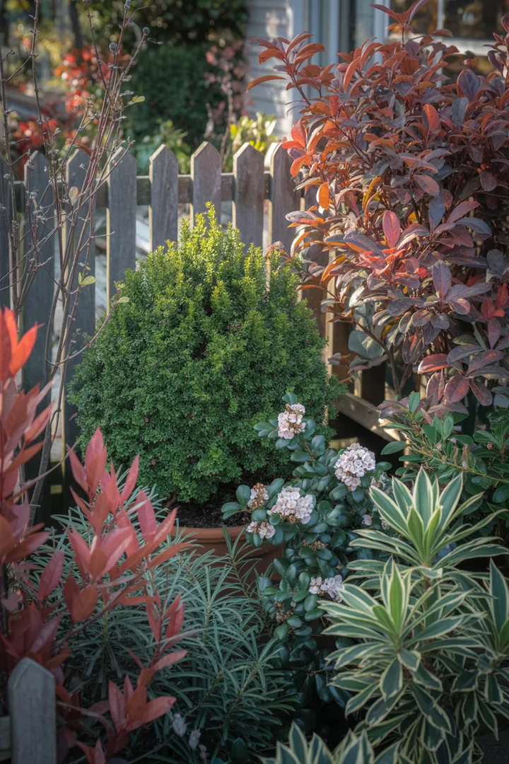 Bunte, kompakte Pflanzenarrangements mit duftenden Blüten und auffälligen Blättern, ideal für pflegeleichte Gärten und schattige Bereiche.