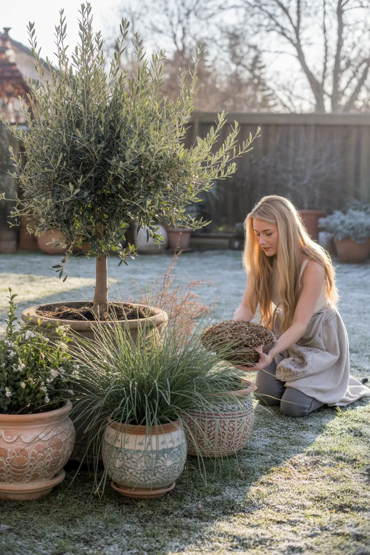 Buntes, immergrünes Pflanzenarrangement mit duftenden Blüten und auffälligen Blättern, ideal für pflegeleichte Gärten.