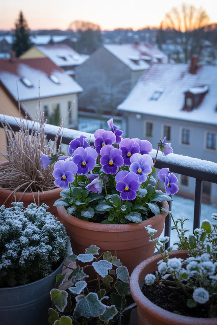 Ein blühender Garten in voller Pracht, mit duftenden Pflanzen und immergrünen Formen. Farbige Blätter und robuste Bodendecker schaffen eine harmonische und pflegeleichte Oase, ideal für sonnige Tage.