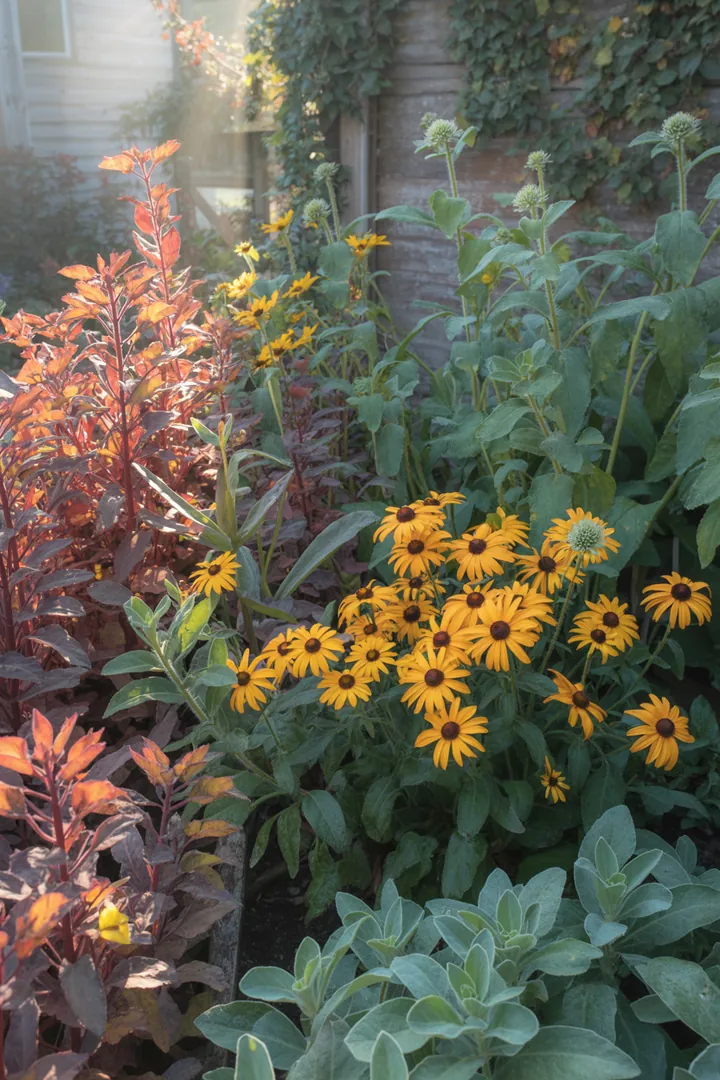 Vielfalt an Gräsern: Hochwachsende, elegante Blätter und strukturgebende Pflanzen mit pflegeleichten Eigenschaften, die in bunten Herbstfarben erstrahlen und wintergrün bleiben.