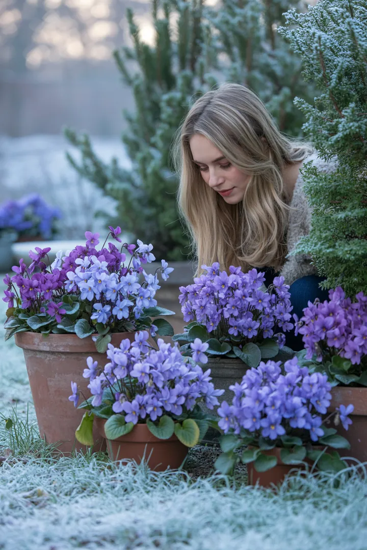 Bunte, frostharte Blütenpflanzen im Garten, die mit ihren leuchtenden Farben das ganze Jahr über Freude bereiten. Ideal für vielfältige Pflanzarrangements.
