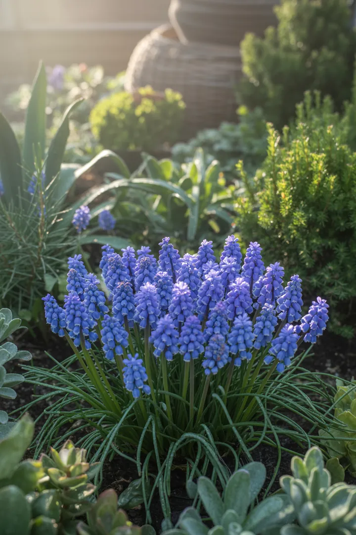 Bunt blühende Frühlingsboten im Garten: Von zarten Schneeglöckchen bis hin zu duftenden Hyazinthen, die frühe Blüte der Natur.