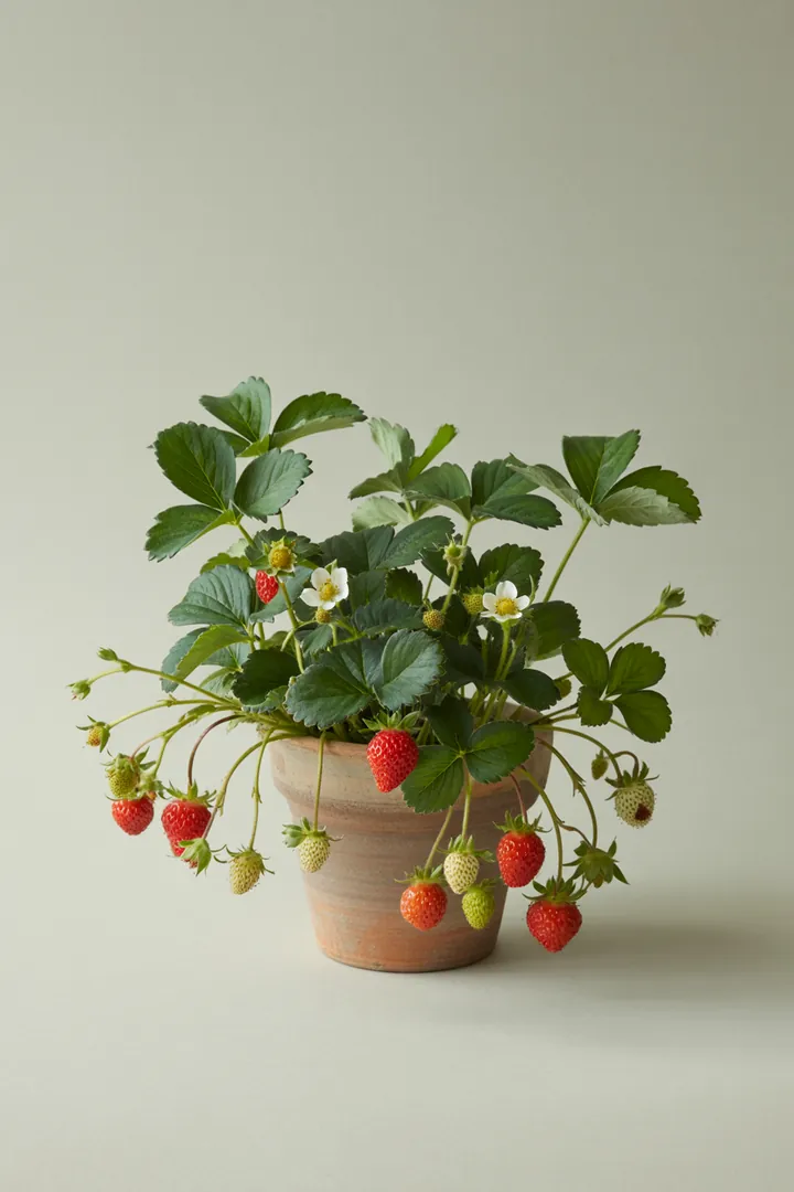 Erdbeere – für Balkon, Terrasse, Kübel, Hochbeet, Garten, Beet – Standort: Sonne, Halbschatten – Wasserbedarf: mittel