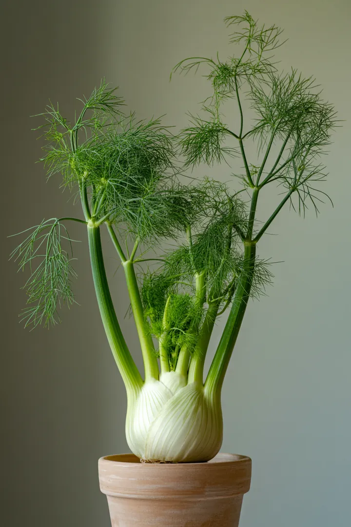 Fenchel (Knolle) – für Hochbeet, Garten, Beet – Standort: Sonne, Halbschatten – Wasserbedarf: hoch