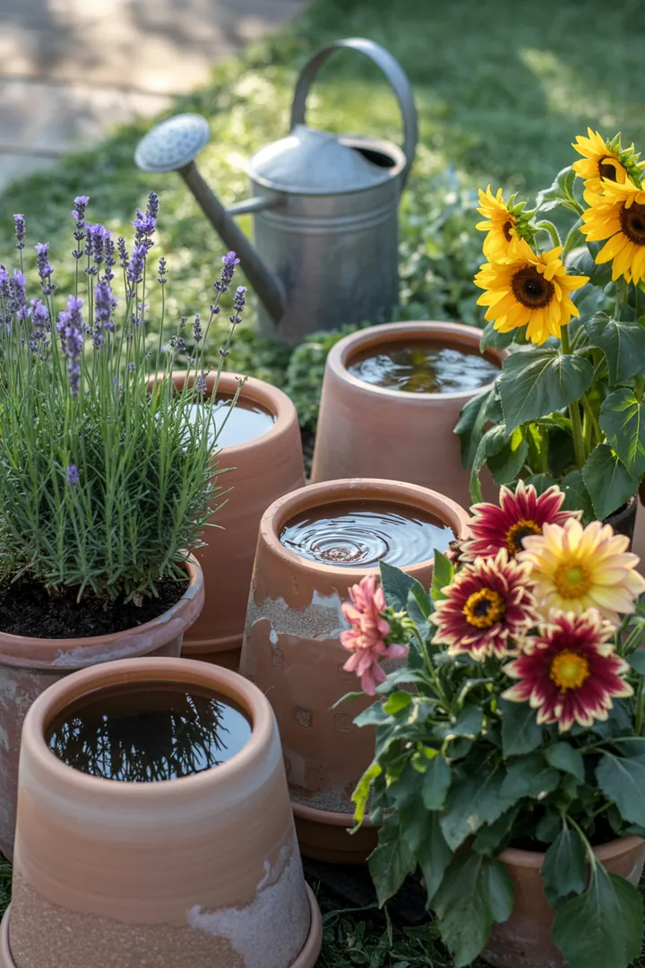 Ein innovativer Pflanztopf mit integrierter Bewässerungslösung, der Wasser effizient speichert und Pflanzenpflege erleichtert, ideal für nachhaltige Gärtner.